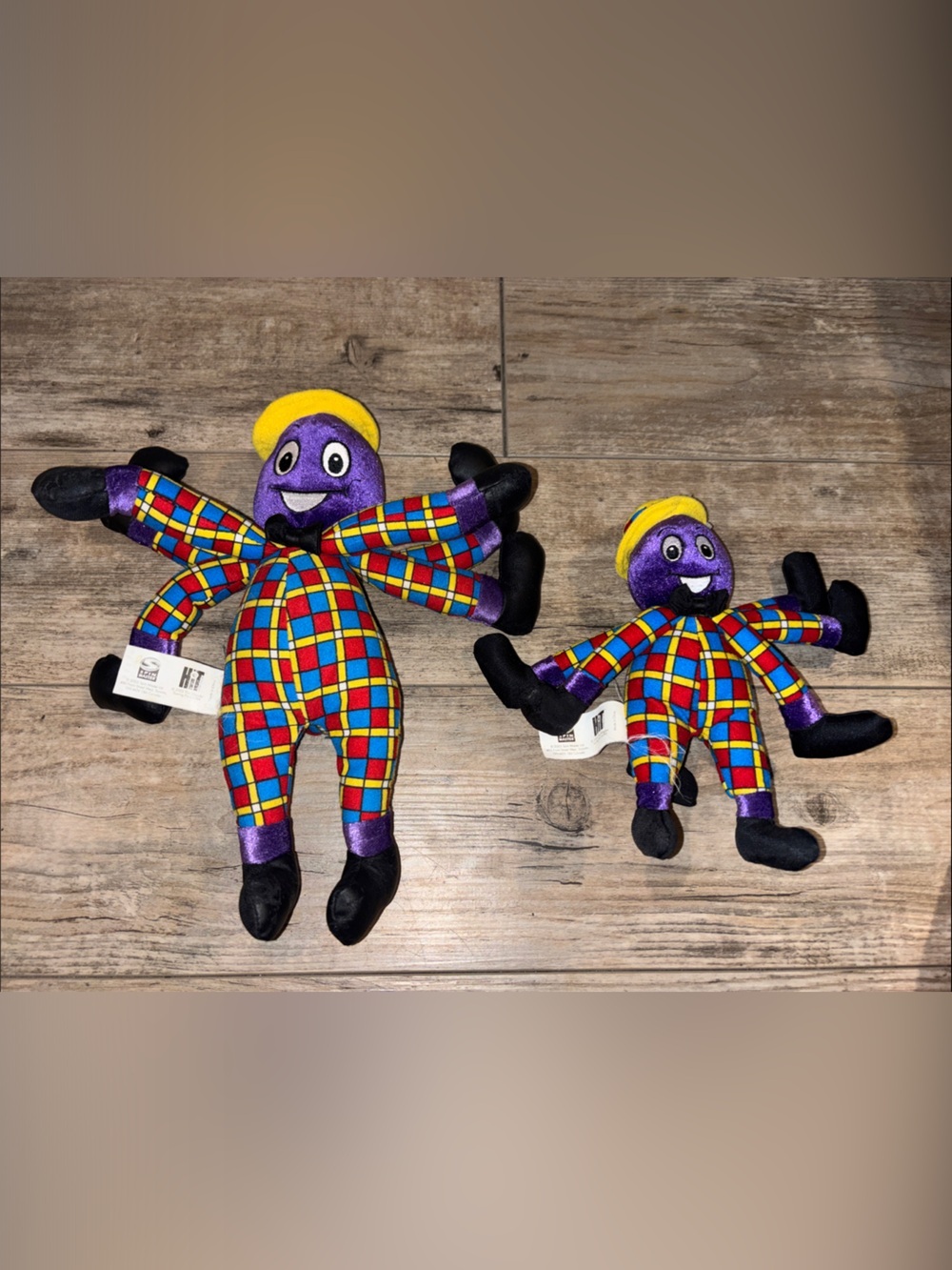 2003 The Wiggles HENRY THE OCTOPUS Singing Plush & Smaller Plush WORKS